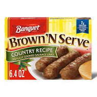 BANQUET BROWN ‘N SERVE 10 COUNTRY RECIPE FULLY COOKED  SAUSAGE LINKS 6.4 OZ