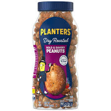 PLANTERS BOLD & SAVORY DRY ROASTED PEANUTS 16 OZ