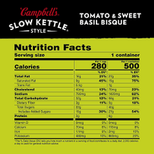 CAMPBELL'S SLOW KETTLE TOMATO AND SWEET BASIL BISQUE 15.5 OZ