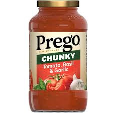 PREGO CHUNKY TOMATO BASIL GARLIC ITALIAN SAUCE 23.75 OZ