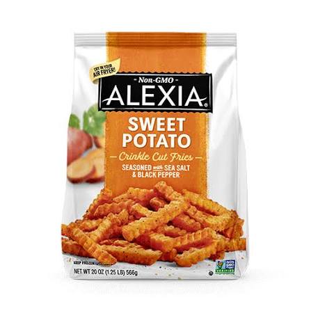 ALEXIA CRINKLE CUT SWEET POTATO FRIES WITH SEA SALT AND BLACK PEPPER 20 OZ
