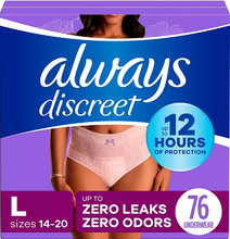 ALWAYS DISCREET INCONTINENCE UNDERWEAR MAXIMUM SMALL MEDIUM 84 CT #ROCK VALUE-ORDER BY TUESDAY EVENING DEC 24 ARRIVING JAN 02 FOR DELIVERY#