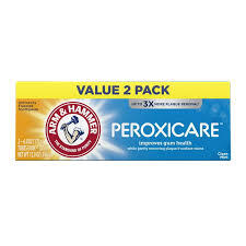 ARM & HAMMER PEROXICARE ANTICAVITY FLUORIDE TOOTHPASTE, CLEAN MINT 6 OZ 2PK #ROCK VALUE-ORDER BY  MONDAY EVENING NOV 19 ARRIVING NOV 27 FOR DELIVERY#