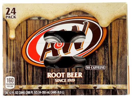 A&W ROOT BEER 12 OZ 24 CANS