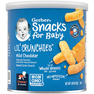 GERBER SNACKS FOR BABYS - LIL CRUNCHIES MILD CHEDDAR 1.48  OZ