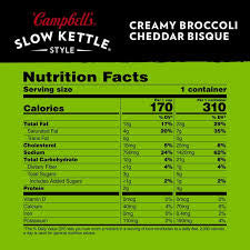 CAMPBELL'S SLOW KETTLE CREAMY BROCCOLI CHEDDAR BISQUE 15.5 OZ