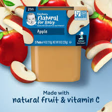 GERBER NATURAL FOR BABY - APPLE PURÉE 8 OZ 2 PACK