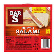 BAR S COTTO SALAMI  16 OZ