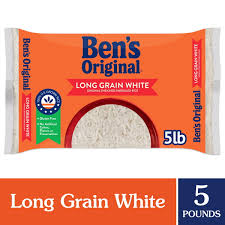 BEN'S ORIGINAL ENRICHED LONG GRAIN WHITE RICE PARBOILED 5 LB #ROCK VALUE-ORDER BY  MONDAY EVENING NOV 12 ARRIVING NOV 20 FOR DELIVERY#