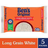 BEN'S ORIGINAL ENRICHED LONG GRAIN WHITE RICE PARBOILED 5 LB #ROCK VALUE-ORDER BY  MONDAY EVENING NOV 12 ARRIVING NOV 20 FOR DELIVERY#