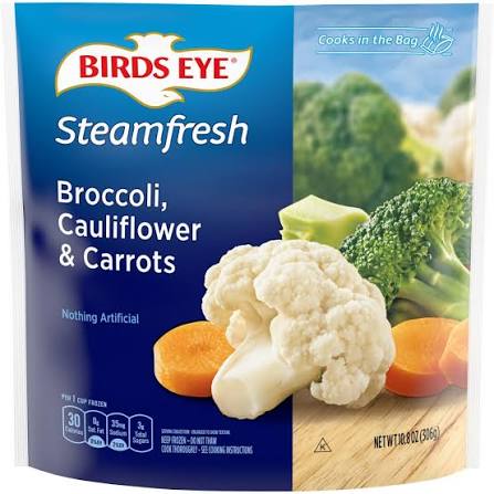 BIRDSEYE STEAMFRESH CARROTS, BROCCOLI, AND CAULIFLOWER 10.8 OZ