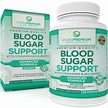 BLOOD SUGAR SUPPORT BY PUREPREMIUM SUPPLEMENTS ADVANCED FORMULA 60 CAPSULES