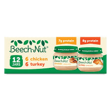 BEECH-NUT STAGE 1 MEAT BABY FOOD VARIETY PACK CHICKEN & TURKEY 2.5 OZ 12 PK  #ROCK VALUE PRODUCT ORDER BY MONDAY NOV 19 ARRIVING NOV 27 FOR DELIVERY#