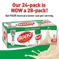 BOOST 20g HIGH PROTEIN NUTRITIONAL DRINK VERY VANILLA 8 OZ 28 CT#ROCK VALUE-ORDER BY TUESDAY EVENING OCT 07 ARRIVING OCT 15 FOR DELIVERY#