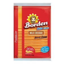 BORDEN MILD CHEDDAR SLICED CHEESE 20 CT 8 OZ