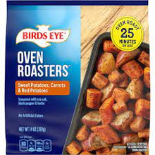 BIRDS EYE OVEN ROASTERS SWEET POTATOES CORROTS & RED POTATOES 14 OZ #ROCK VALUE PRODUCT. ORDER BY  WEDNESDAY EVENING NOV 14 FOR NOV 19 DELIVERY #