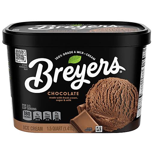 BREYERS CHOCOLATE ICE CREAM 1.5 QT