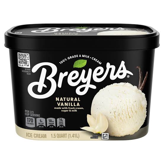 BREYERS NATURAL VANILLA ICE CREAM 1.5 QT