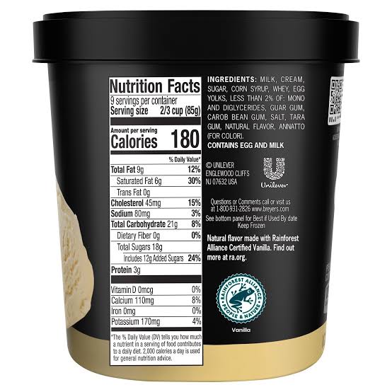 BREYERS HOMEMADE VANILLA ICE CREAM 1.5 QT
