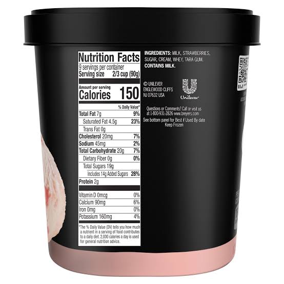 BREYERS NATURAL STRAWBERRY ICE CREAM 1.5 QT