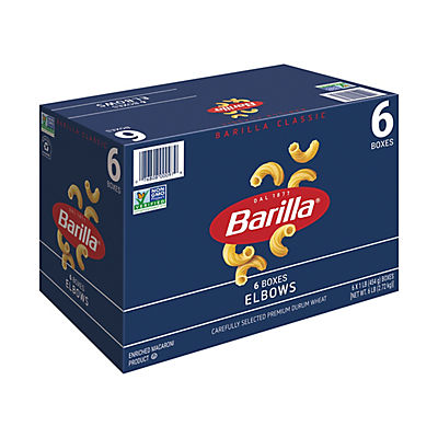 BARILLA ELBOW PASTA 16 OZ 6 CT #ROCK VALUE-ORDER BY  MONDAY EVENING NOV 19  ARRIVING NOV 27  FOR DELIVERY#