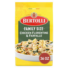 BERTOLLI FROZEN SKILLET MEALS FAMILY SIZE CHICKEN FLORENTINE & FARFALLE 36 OZ # ROCK VALUE PRODUCT. ORDER BY  WEDNESDAY EVENING NOV 14 FOR NOV 19 DELIVERY#