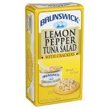 BRUNSWICK LEMON PEPPER TUNA SALAD WITH CRACKERS 3 OZ