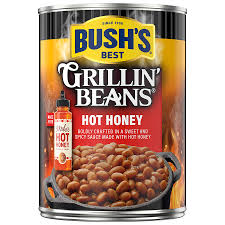 BUSH'S  GRILLING BEANS HOT HONEY 55 OZ #ROCK VALUE-ORDER BY  TUESDAY EVENING NOV 25  ARRIVING DEC 03  FOR DELIVERY#