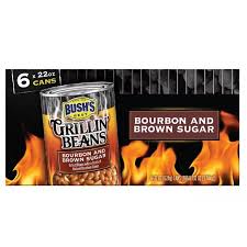 BUSH'S BOURBON AND BROWN SUGAR GRILLIN BEANS 22 OZ 6 PK #ROCK VALUE-ORDER BY TUESDAY EVENING APR 01 ARRIVING APR 09 FOR DELIVERY#