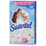 SUAVITEL FIELD FLOWERS DRYER SHEETS 20 COUNT