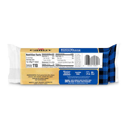 CABOT CREAMERY EXTRA SHARP CHEDDAR CHEESE BLOCK 8 OZ