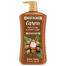 CARESS BODY WASH FOR WOMEN , SHEA BUTTER & BROWN SUGAR SHOWER GEL FOR DRY SKIN 30 FL OZ #ROCK VALUE-ORDER BY  MONDAY EVENING NOV 19 ARRIVING NOV 27 FOR DELIVERY#