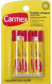 CARMEX CLASSIC MEDICATED LIP BALM STICKS, LIP MOISTURIZER SPF 15, 3 CT #ROCK VALUE-ORDER BY  MONDAY EVENING NOV 19 ARRIVING NOV 27 FOR DELIVERY#