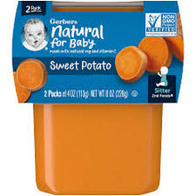GERBER NATURAL FOR BABY - SWEET POTATO PURÉE 8 OZ 2 PACK