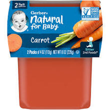 GERBER NATURAL FOR BABY - CARROT PURÉE 8 OZ 2 PACK