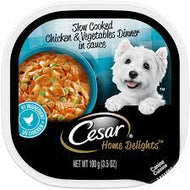 CESAR SLOW COOKED CHICKEN AND VEGETABLES DINNER 3.5 OZ