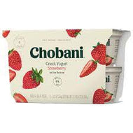 CHOBANI STRAWBERRY NON -FAT GREEK YOGURT VALUE PACK 5.3 OZ 4 PACK #ROCK VALUE-ORDER BY THURSDAY EVENING AUG 19 ARRIVING AUG 27  FOR DELIVERY#