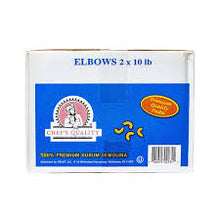 CHEF'S QUALITY ELBOW PASTA SMALL 2/10 LB #ROCK VALUE-ORDER BY  TUESDAY EVENING NOV 25 ARRIVING DEC 03 FOR DELIVERY#