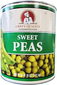 CHEF'S QUALITY SWEET PEAS 106 OZ #ROCK VALUE-ORDER BY  TUESDAY EVENING NOV 25  ARRIVING DEC 03  FOR DELIVERY#