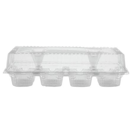 CLEAR HINGED CUPCAKE HOLDER  12 CT