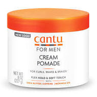 CANTU FOR MEN CREAM POMADE WITH FLEXIBLE HOLD 8 OZ #ROCK VALUE-ORDER BY  MONDAY EVENING NOV 26 ARRIVING DEC 04 FOR DELIVERY#