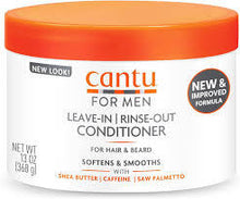 CANTU FOR MEN LEAVE-IN OR RINSE-OUT CONDITIONER FOR HAIR & BEARD 13 OZ #ROCK VALUE-ORDER BY  MONDAY EVENING NOV 26 ARRIVING DEC 04 FOR DELIVERY#