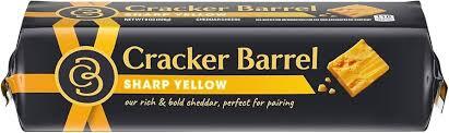 CRACKER BARREL SHARP YELLOW CHEDDAR CHEESE BLOCK 8 OZ #ROCK VALUE-ORDER BY THURSDAY EVENING NOV 14   ARRIVING NOV 19  FOR DELIVERY#</p>