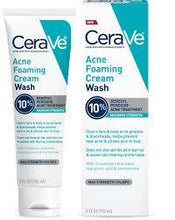 CERAVE ACNE FOAMING CREAM WASH WITH 10% BENZOYL PEROXIDE FOR FACE & BODY 5 OZ #ROCK VALUE-ORDER BY  TUESDAY EVENING OCT 07 ARRIVING OCT 15 FOR DELIVERY#