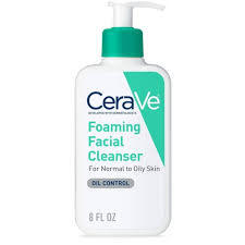 CERAVE FOAMING FACIAL CLEANSER DAILY FACE WASH FOR NORMAL TO OILY SKIN 8 OZ #ROCK VALUE-ORDER BY  TUESDAY EVENING OCT 07 ARRIVING OCT 15 FOR DELIVERY#