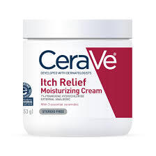 CERAVE ITCH RELIEF MOISTURIZING CREAM SOOTHES ITCHING CAUSED BY ECZEMA DRY SKIN MINOR SKIN IRRITATIONS INSECT BITES 16 OZ #ROCK VALUE-ORDER BY  TUESDAY EVENING OCT 07 ARRIVING OCT 15 FOR DELIVERY#