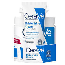 CERAVE MOISTURIZING CREAM BUNDLE 16 OZ PUMP JAR & 1.89 OZ TRAVEL SIZE FOR NORMAL TO VERY DRY SKIN  #ROCK VALUE-ORDER BY  TUESDAY EVENING OCT 07 ARRIVING OCT 15 FOR DELIVERY#
