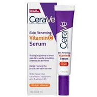 CERAVE SKIN RENEWING VITAMIN C FACE SERUM SKIN BRIGHTENING ANTIOXIDANT SERUM FOR DULL SKIN 1 OZ #ROCK VALUE-ORDER BY  TUESDAY EVENING OCT 07 ARRIVING OCT 15 FOR DELIVERY#