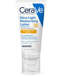 CERAVE ULTRA LIGHT MOISTURIZING FACE LOTION WITH SPF 30 FOR NORMAL TO OILY SKIN 1.7 OZ #ROCK VALUE-ORDER BY  TUESDAY EVENING JULY 29 ARRIVING AUGUST 06 FOR DELIVERY#
