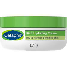 CETAPHIL RICH HYDRATING CREAM FOR DRY TO NORMAL SKIN WITH HYALURONIC ACID 1.7 OZ #ROCK VALUE-ORDER BY  TUESDAY EVENING OCT 07 ARRIVING OCT 15 FOR DELIVERY#